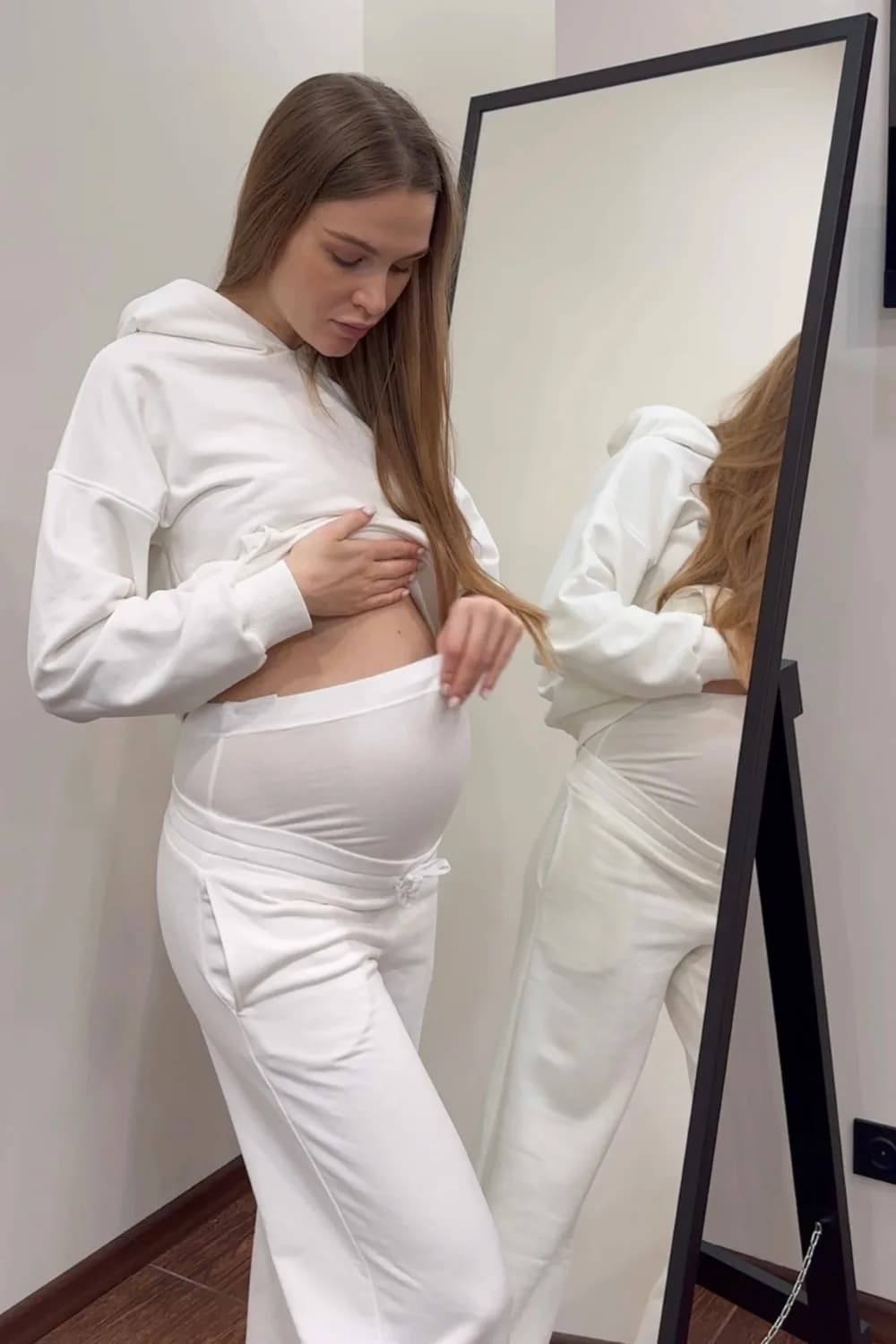 Костюм спортивний для вагітних та годування Dianora 2314(20) 1456 -молочний фото 5