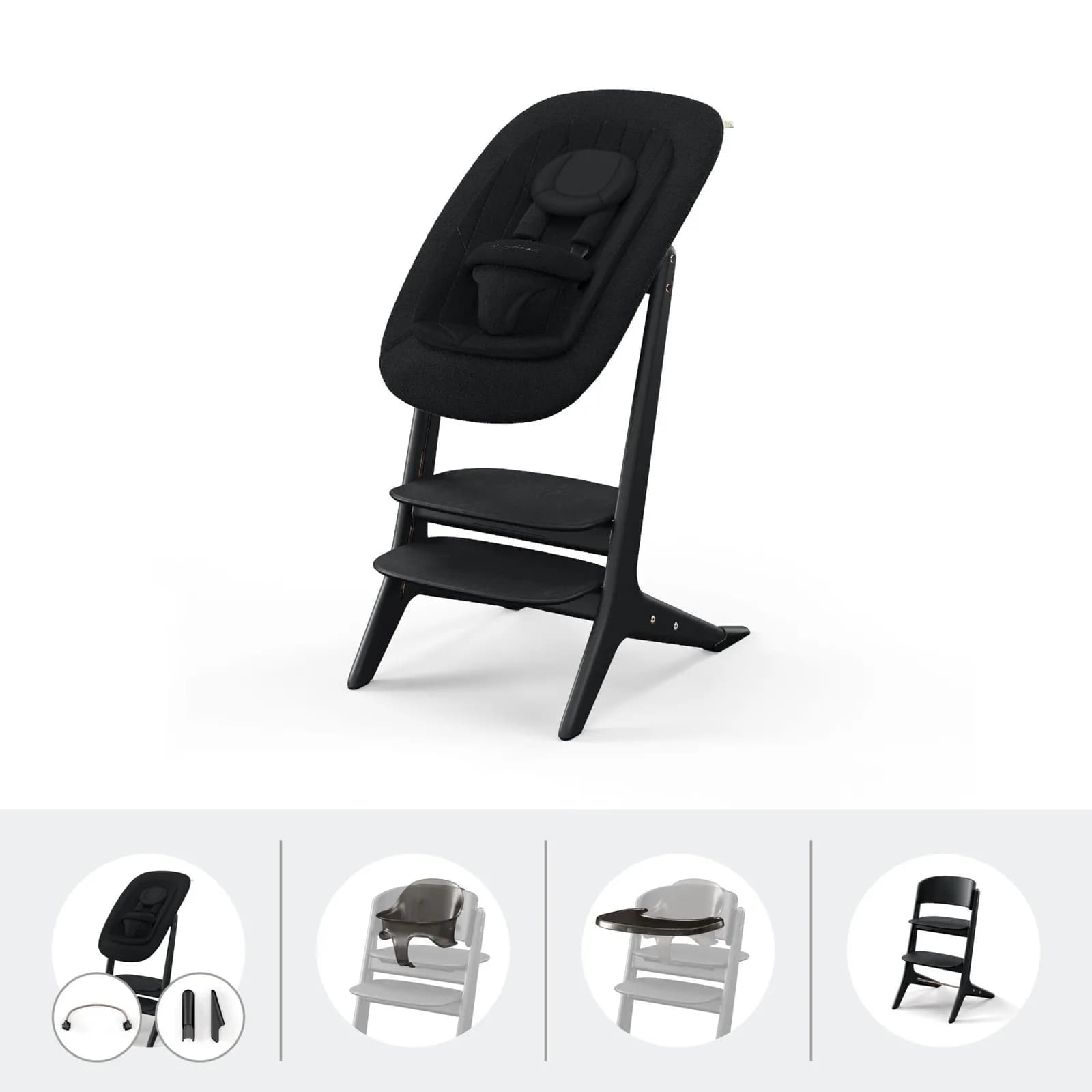 Стільчик для годування Cybex Lemo Platinum 4в1 524001569 Black Wood фото 2