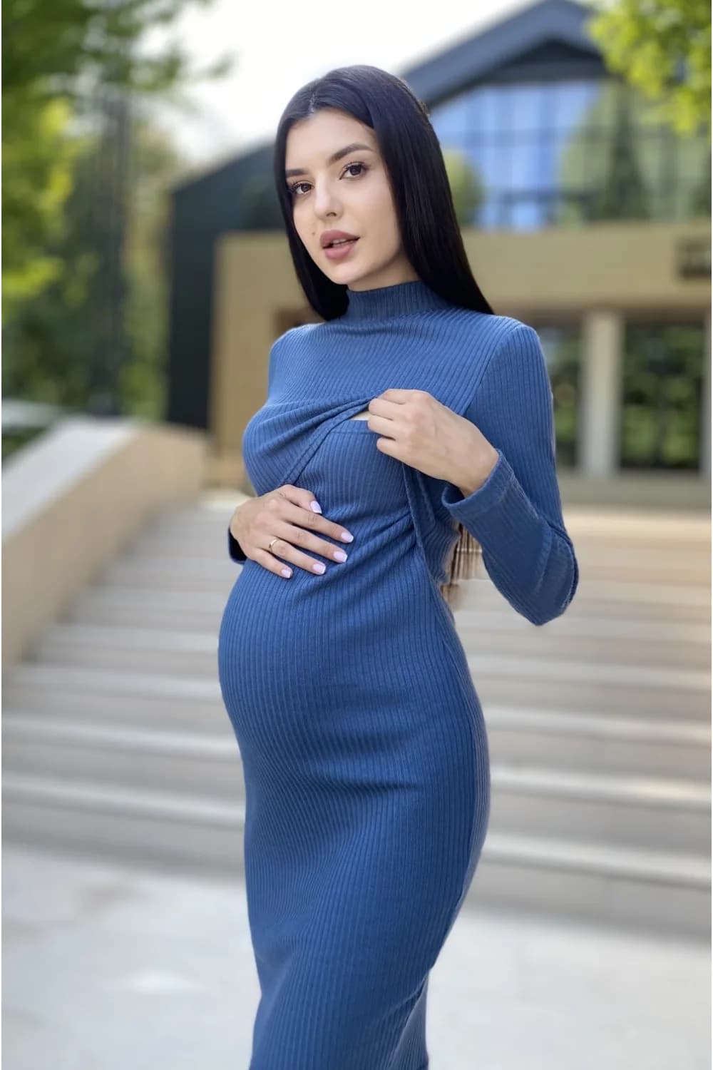 Сукня для вігітних і годування Dianora 2311 1108 -синій фото 3