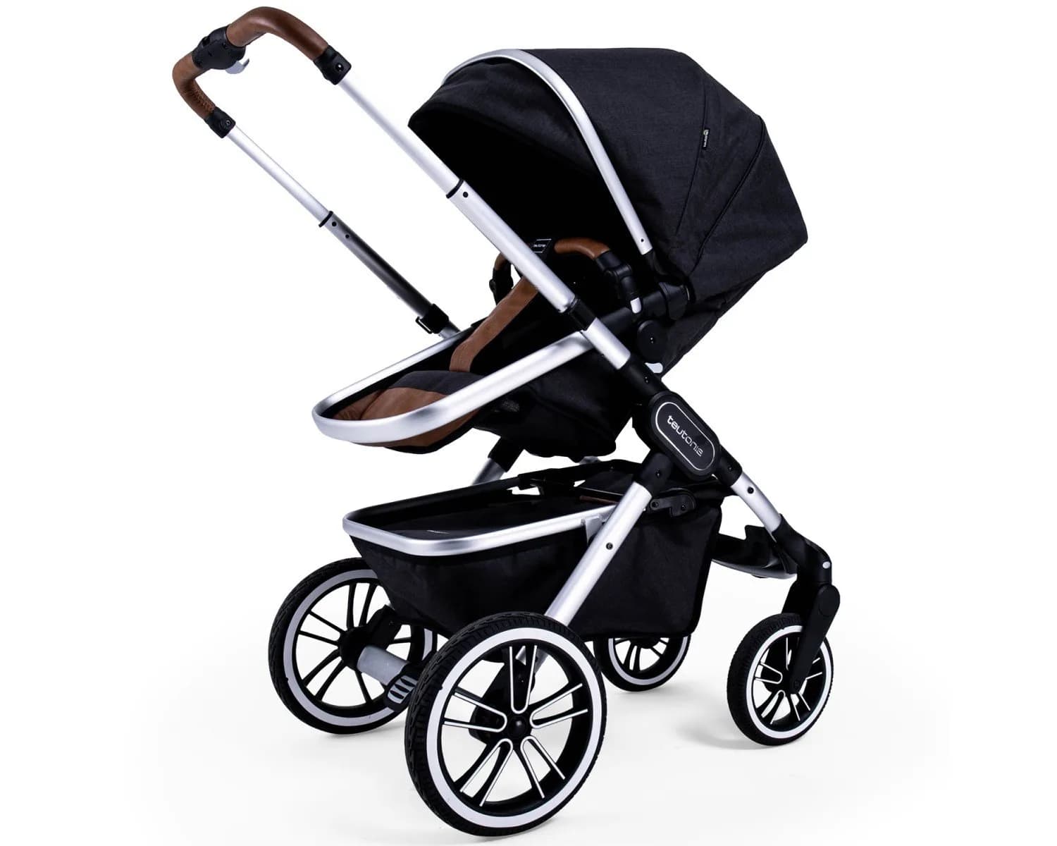 Коляска універсальна 2в1 Teutonia Trio 2.0 Melange Black 90027 фото 3