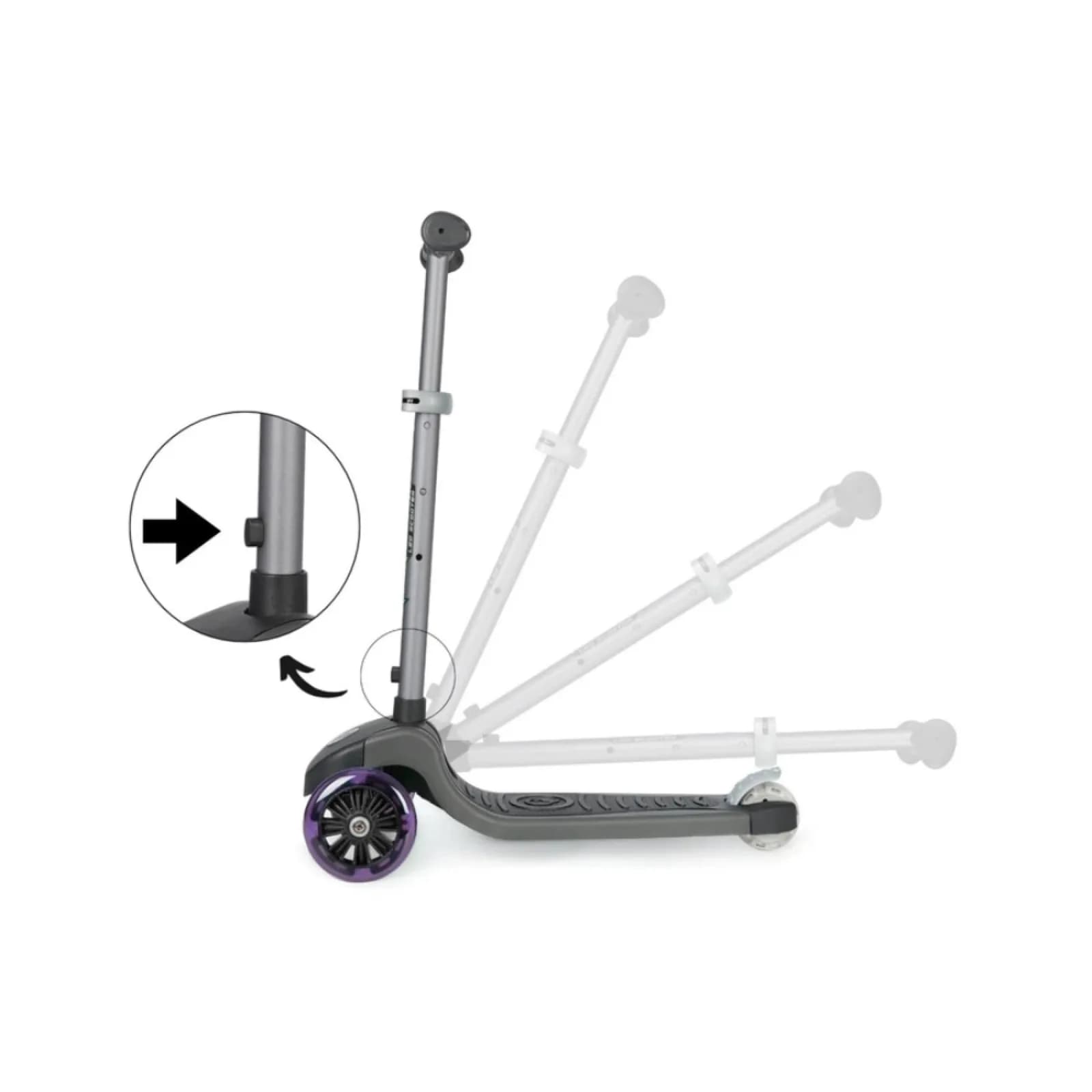 Самокат 3-колісний Qplay Future Eco Purple з LED-підсвіткою ST-001FutureEcoPurple фото 8
