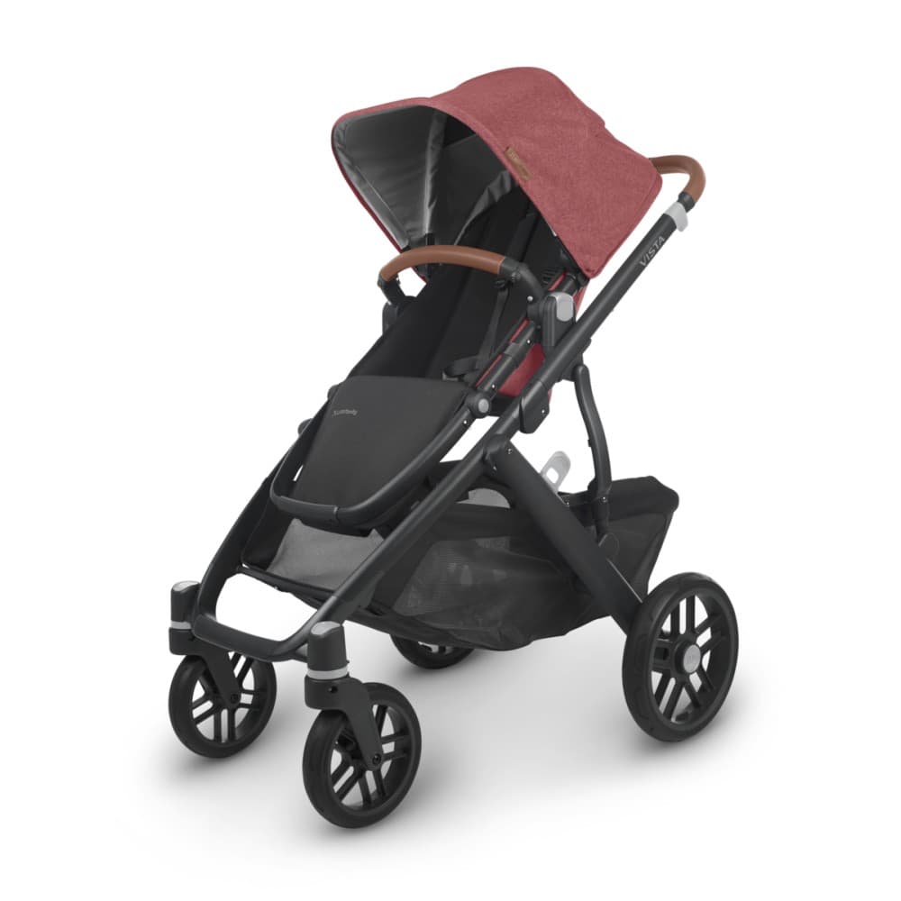 Коляска прогулянкова Uppababy Cruz V2 Lucy Rosewood melange/Carbon frame/Saddle leather 0420-CRZ-EU- LCY