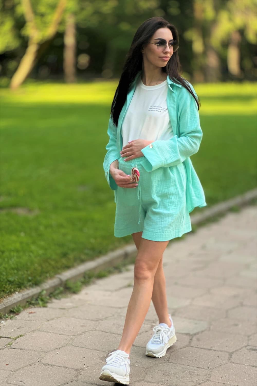 Сорочка дог.рук +шорти Dianora 2309(8) 1105 зелений