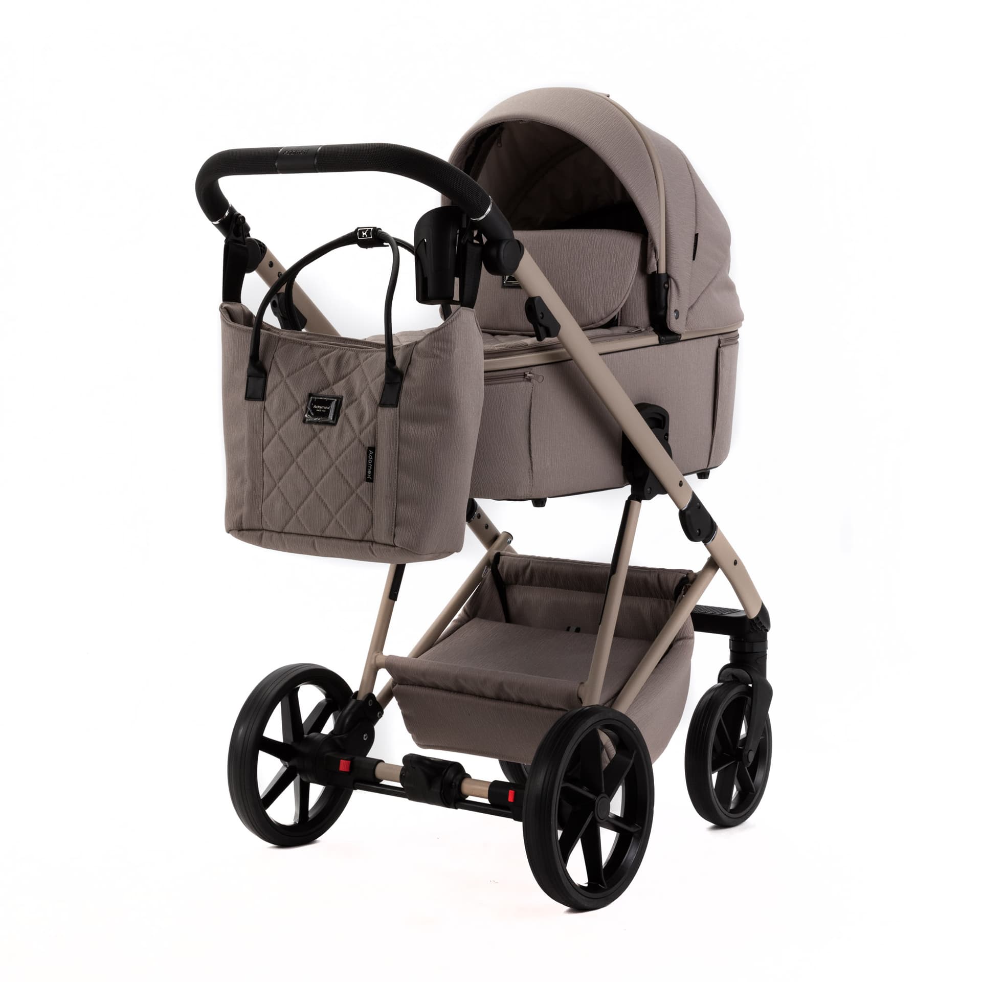 Коляска універсальна 2в1 Adamex Delta DN-4 cappuccino DN41104