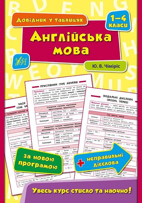 Книга УЛА Довідник у таблицях. Англійська мова 1–4 класи 01793