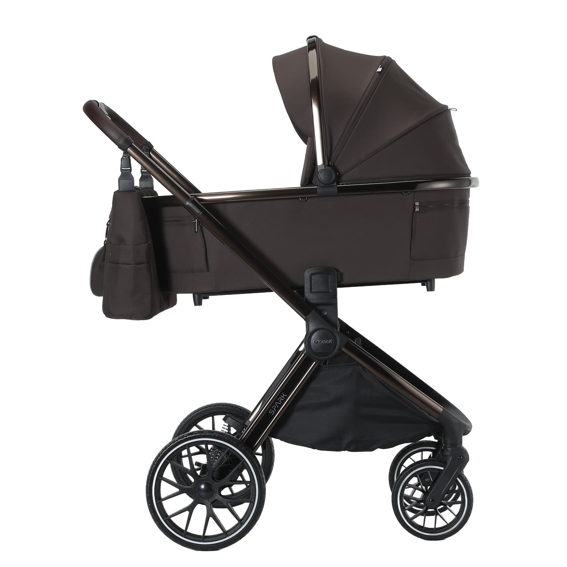 Коляска універсальна 2в1 Adamex Spark 13 Chocolate Brown