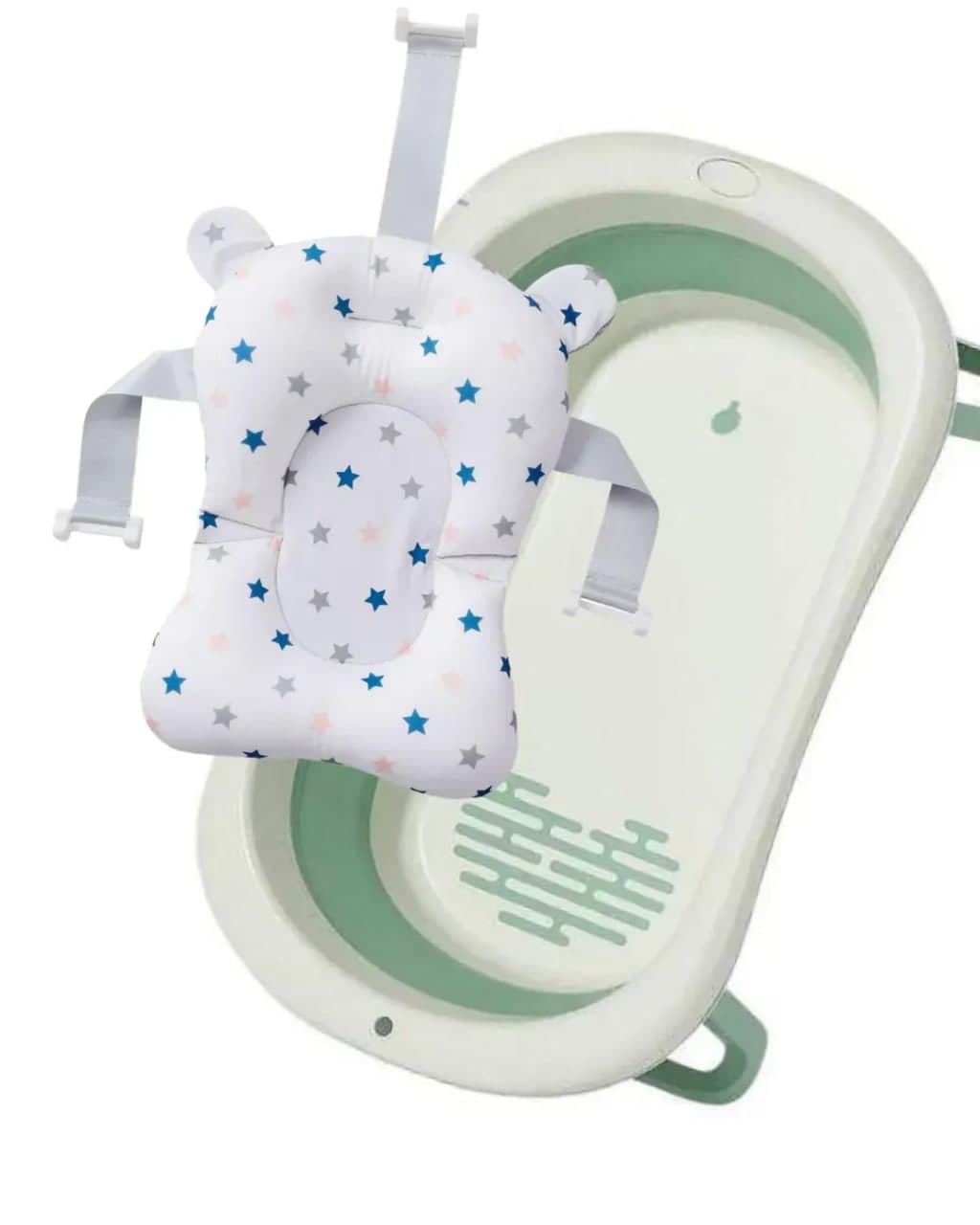 Ванна дитяча складна Babyhood Комфорт з гіркою BH-326LG+W Зелений