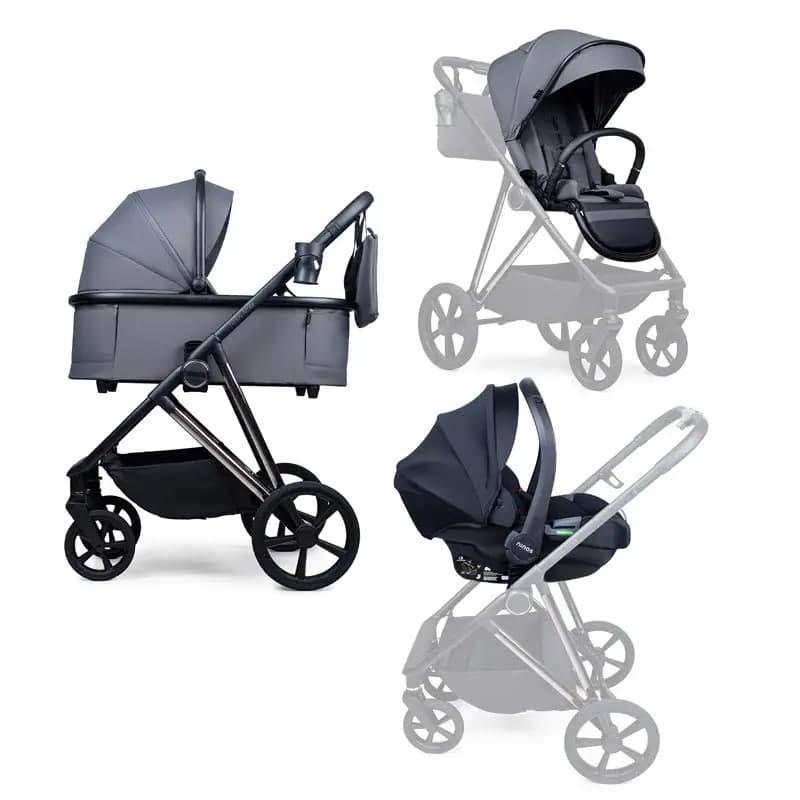 Коляска універсальна 3в1 Ninos Amor NAM3V12026GR Grey