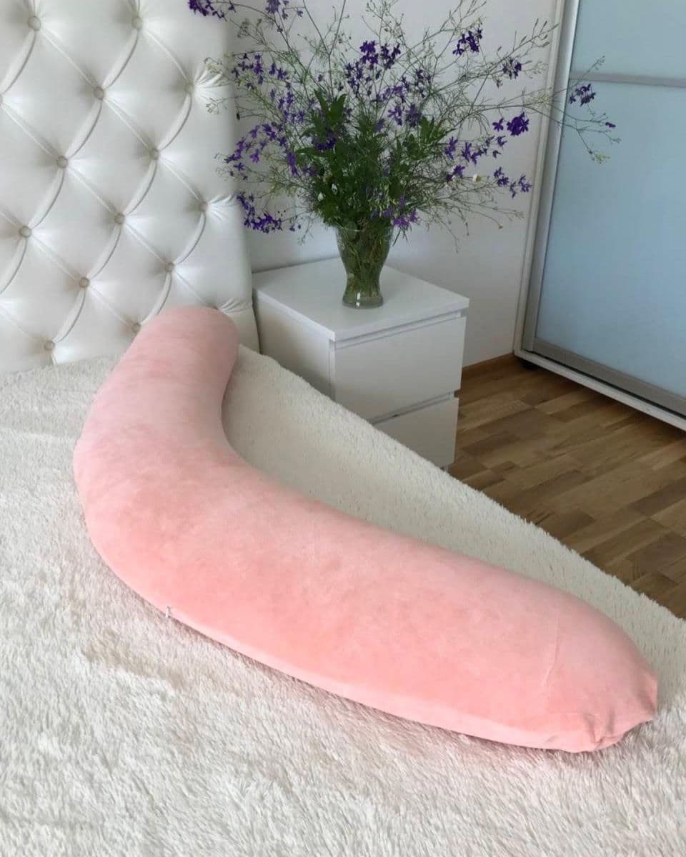 Подушка для вагітних та годування + наволочка Comfort рожевий ПБК (в)