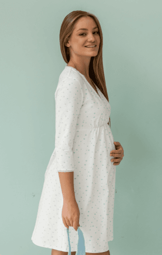 Нiчна сорочка для вагітних та годування S-XXL Юла мама ALISA NW-1.5.5