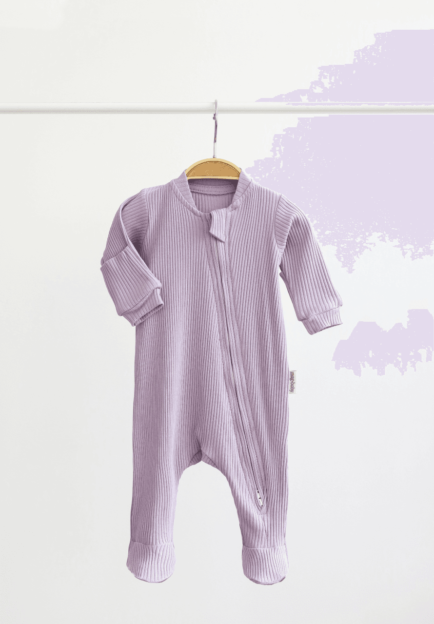 Комбінезон для новонародженого "Strip" Magbaby 107344 - бузковий
