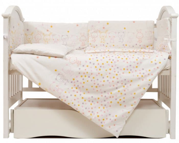 Постільний комплект Twins Eco Line Bunnies pink 6од 4091-E-023