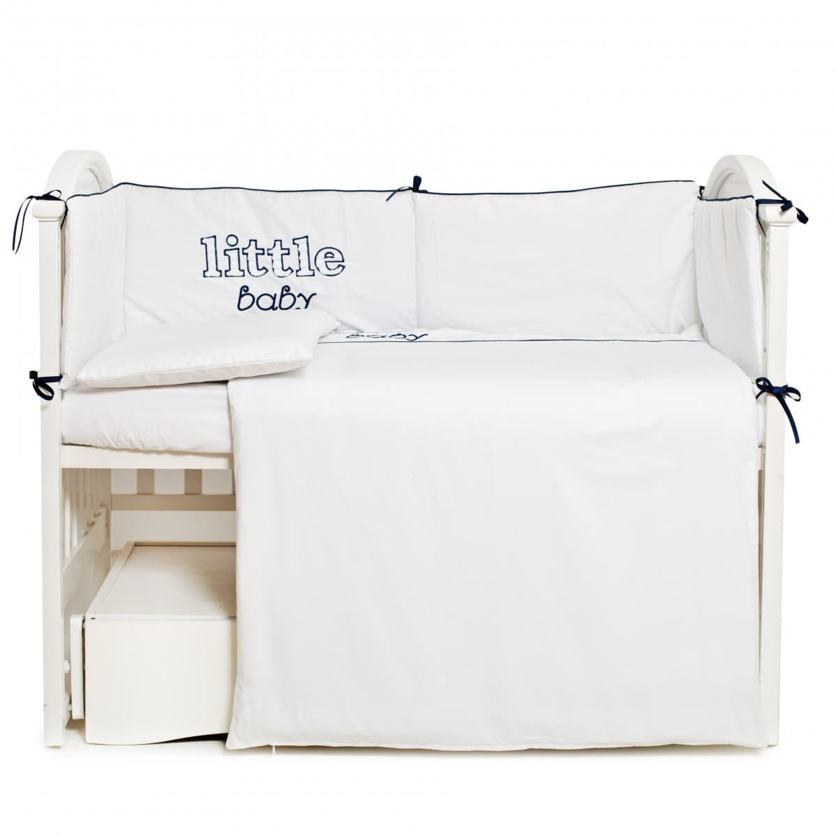 Постільний комплект Twins Little Baby white/blue 6од 4042-TLB-09