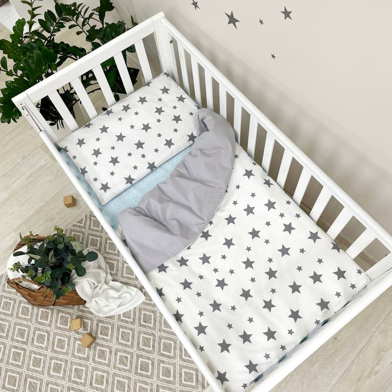 Змінний комплект Маленька Соня Happy night Зірки сірі 3од 03107387