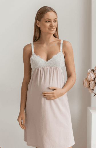 Нiчна сорочка для вагітних та годування S-XL Юла мама AGATA NW-2.5.2
