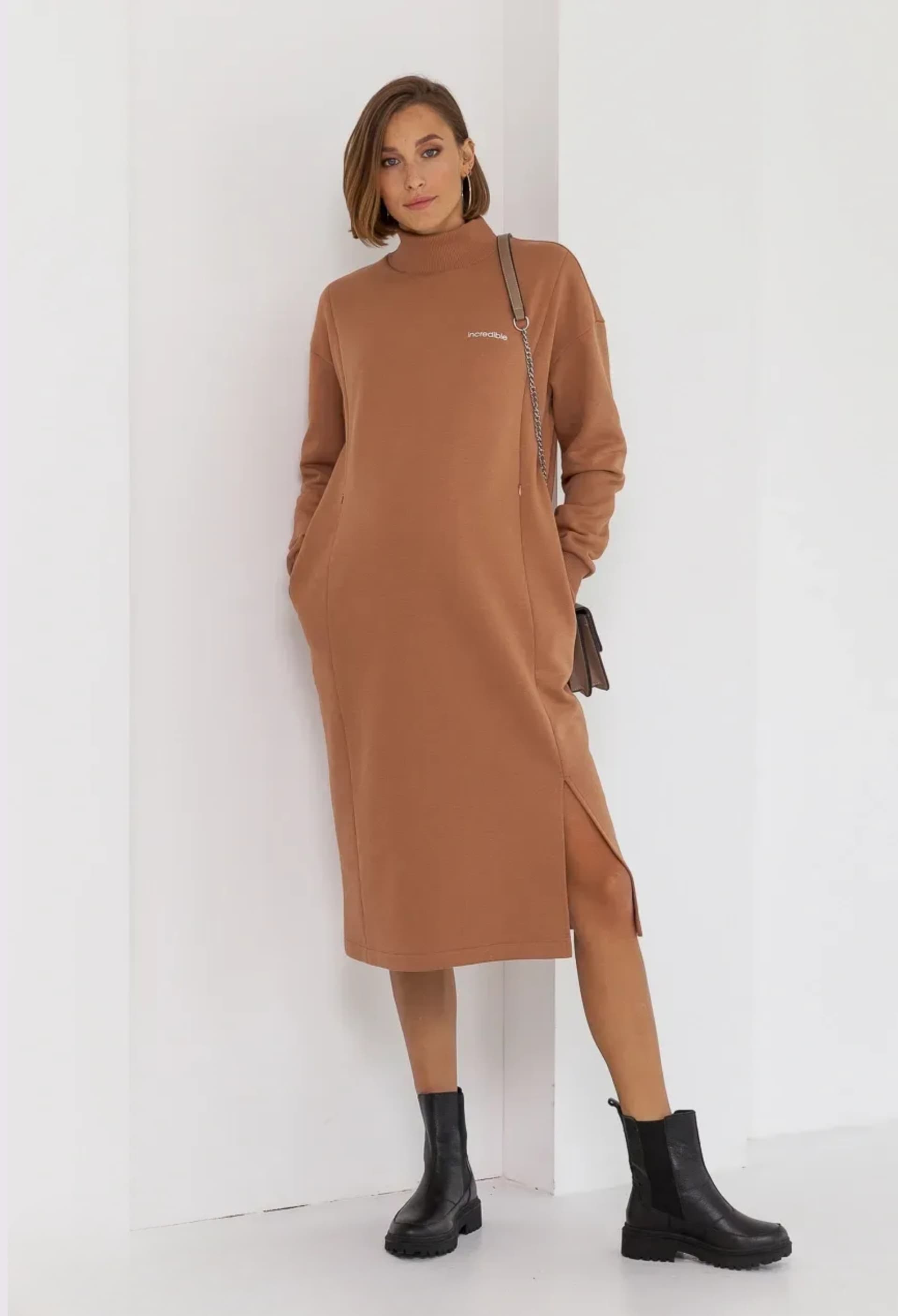 Сукня для вігітних і годування Юла мама Maisie warm DR-41.141 -коричневий