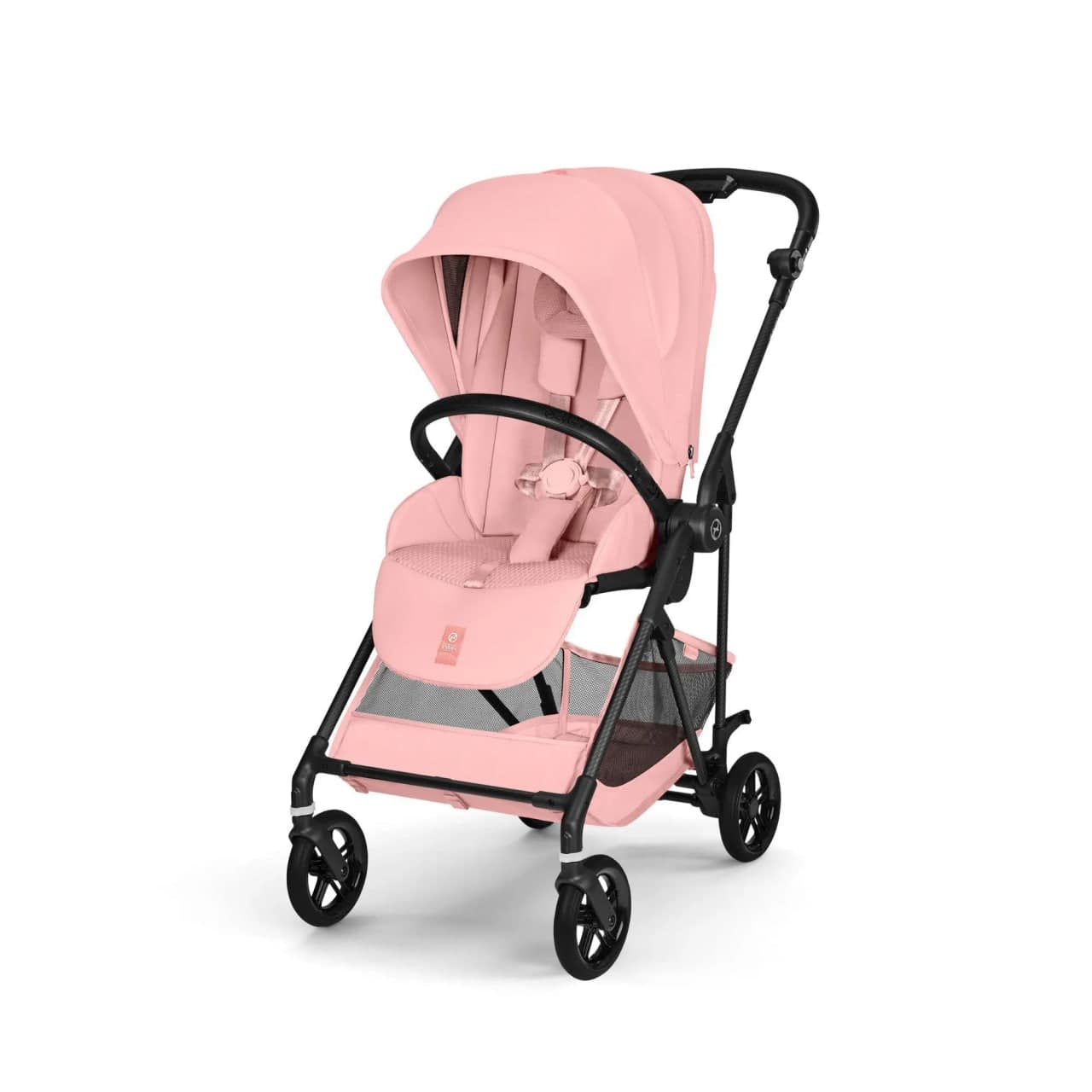 Коляска прогулянкова Cybex Melio Carbon Candy Pink (з бампером) 526000779