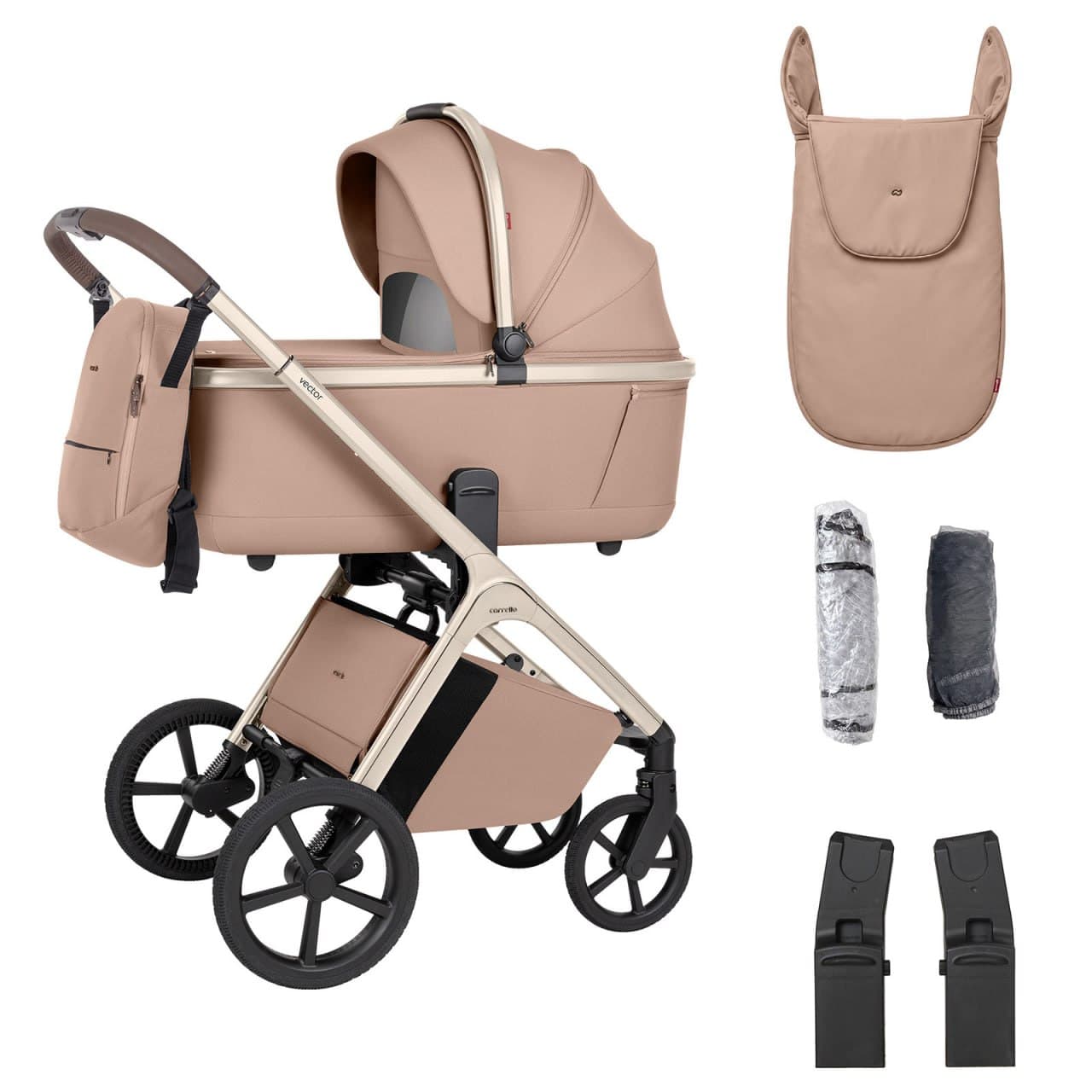 Коляска універсальна 2в1 Carrello Vector CRL-6553 Walnut Beige