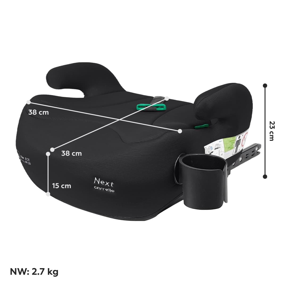 Автокрісло-бустер Carrello Next ISOFIX CRL-16011 Midnight Black