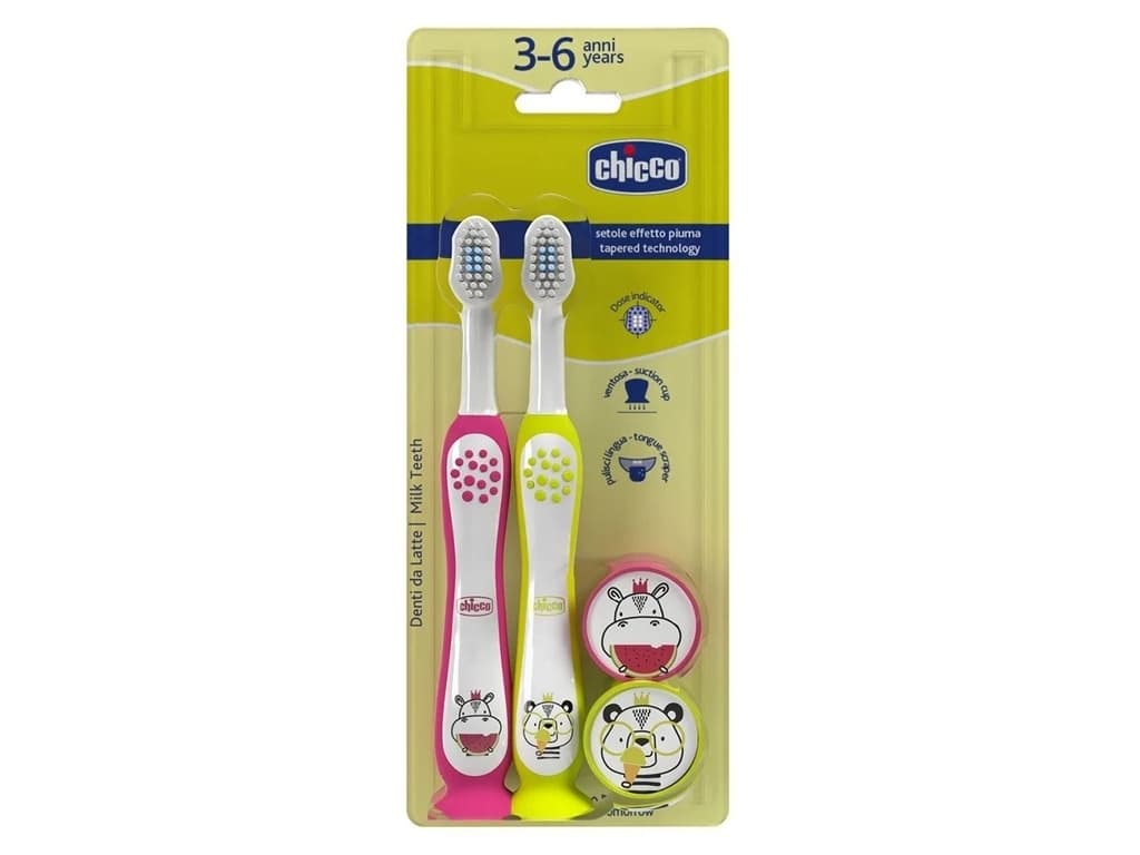 Щітки зубні Chicco 3-6р 2шт 12084.00
