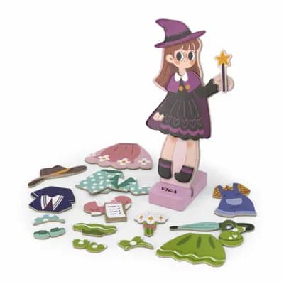 Одягайка магнітна Viga Toys Одягни дівчинку 44635 фото 2 Одягайка магнітна Viga Toys Одягни дівчинку 44635 фото 2
