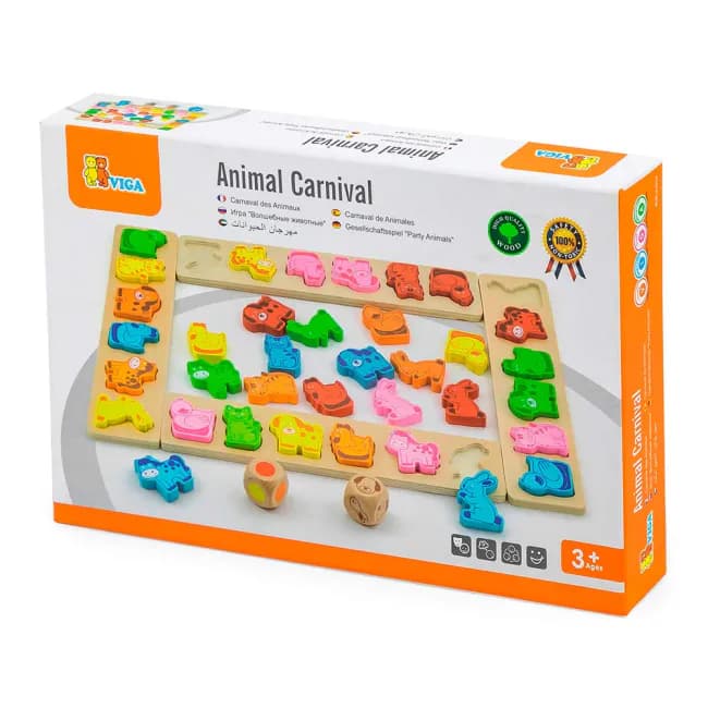 Сортер дерев'яний Viga Toys Карнавал тварин 50450