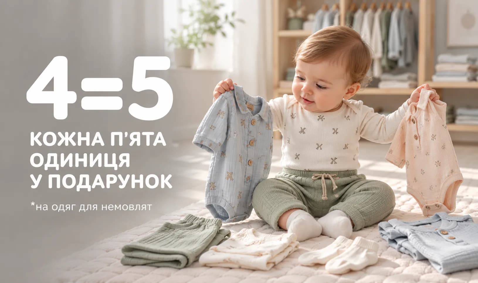 4=5 на одяг для новонароджених