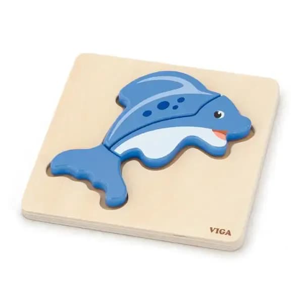 Пазл дерев'яний Viga Toys Рибка 59934