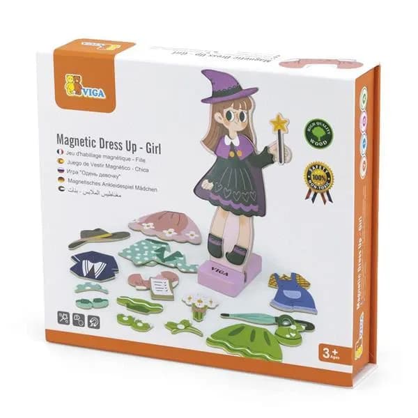 Одягайка магнітна Viga Toys Одягни дівчинку 44635