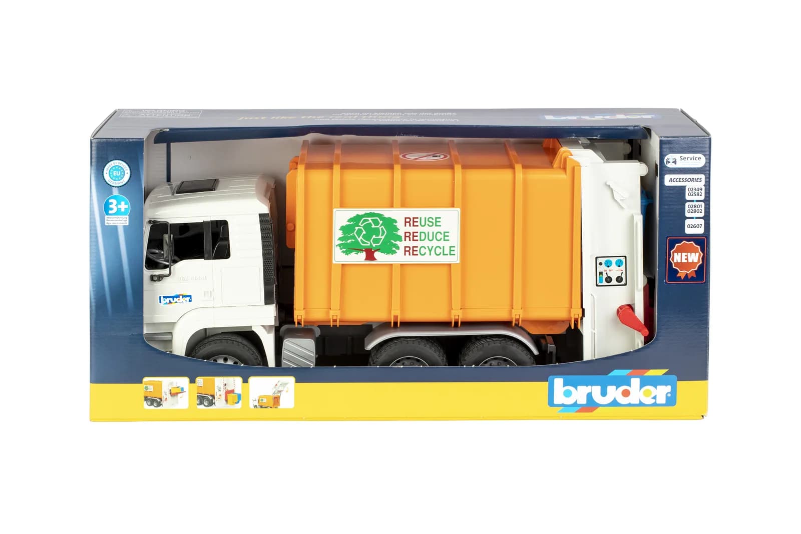 Сміттєвоз MAN tga 1:16 Bruder 02772 фото 7 Сміттєвоз MAN tga 1:16 Bruder 02772 фото 7