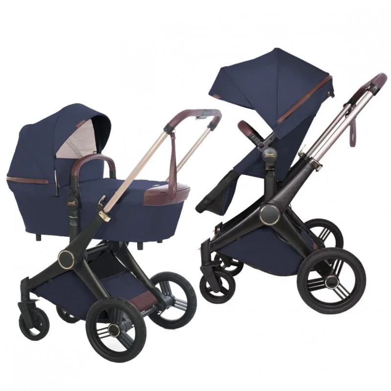 Коляска універсальна 2в1 Shom Roberto Verino Elegance 0320 Navy Blue фото 3 Коляска універсальна 2в1 Shom Roberto Verino Elegance 0320 Navy Blue фото 3
