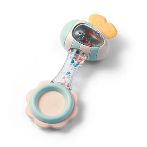 Брязкальце з прорізувачем BabyOno Гантелька 1591 фото 2 Брязкальце з прорізувачем BabyOno Гантелька 1591 фото 2