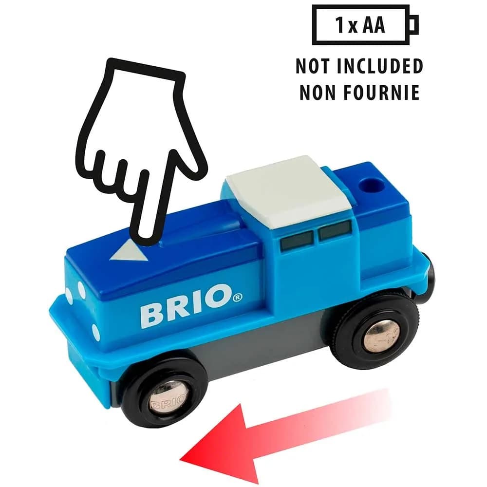Вантажний локомотив на батарейках для залізниці BRIO 33130 фото 3 Вантажний локомотив на батарейках для залізниці BRIO 33130 фото 3