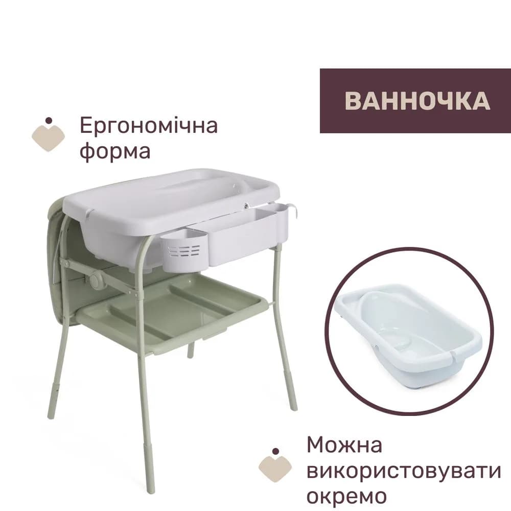 Стіл-пеленатор з ванною Chicco Cuddle & Bubble 79348.69.07 фото 2 Стіл-пеленатор з ванною Chicco Cuddle & Bubble 79348.69.07 фото 2