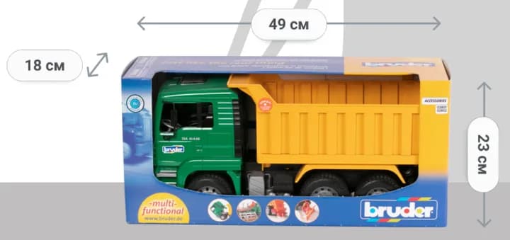 Самоскид MAN, М1:16 Bruder 02765 фото 4 Самоскид MAN, М1:16 Bruder 02765 фото 4