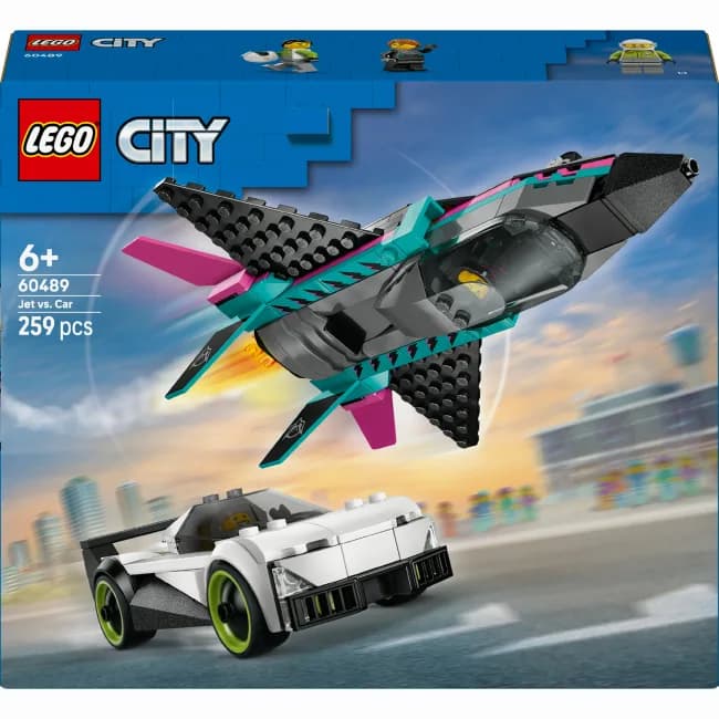 Конструктор Lego City Реактивний літак проти автомобіля 259дет 60489 фото 2 Конструктор Lego City Реактивний літак проти автомобіля 259дет 60489 фото 2