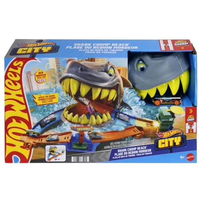 Набір ігровий Hot Wheels Пляжна атака акули JHL96 фото 2 Набір ігровий Hot Wheels Пляжна атака акули JHL96 фото 2