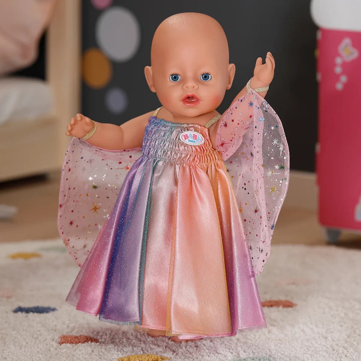 Одяг для ляльки Baby Born Сукня Веселка 836132 фото 4 Одяг для ляльки Baby Born Сукня Веселка 836132 фото 4