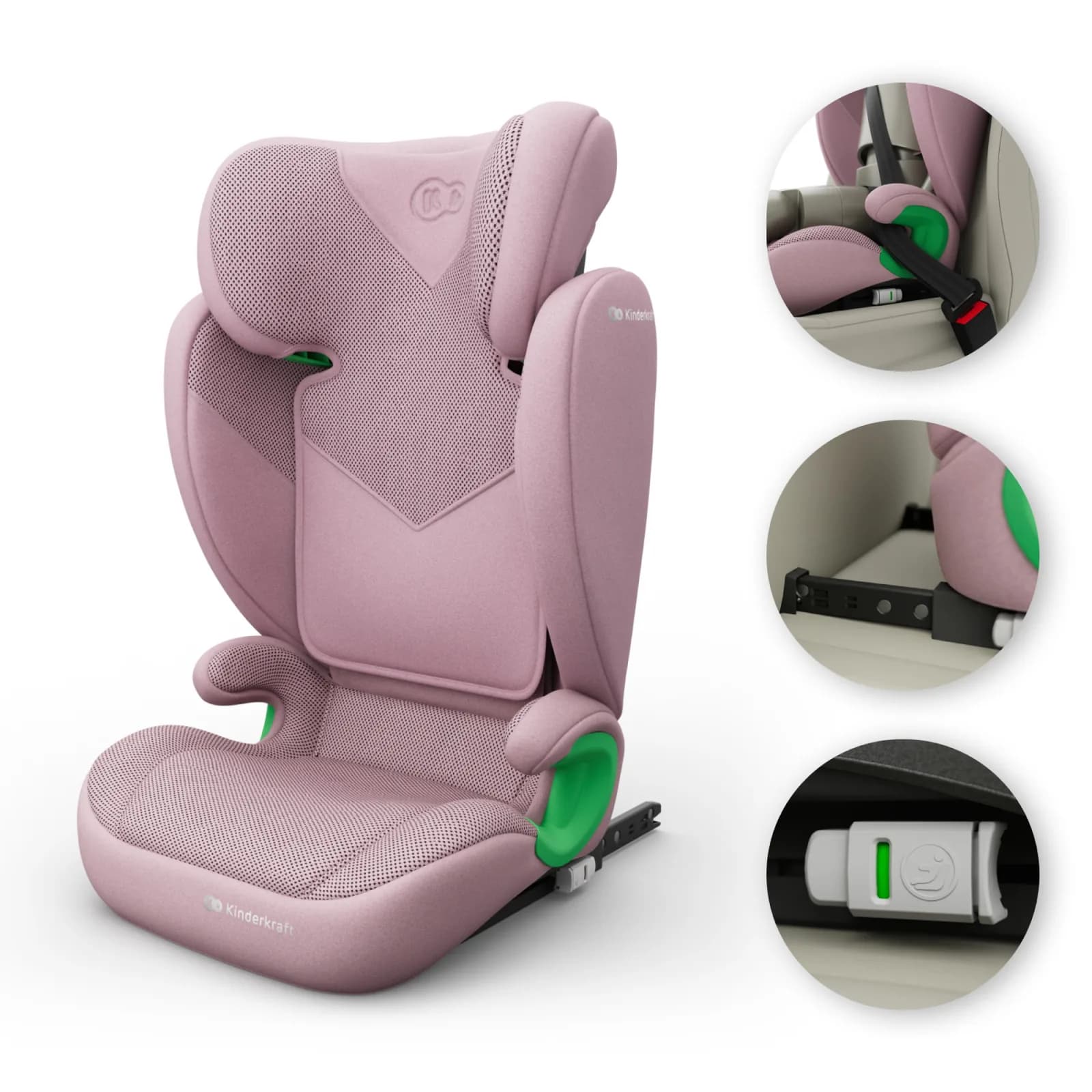 Автокрісло Kinderkraft Junior Fix 2 Plus i-Size KCJUFI20PNKPL0N Pink фото 2 Автокрісло Kinderkraft Junior Fix 2 Plus i-Size KCJUFI20PNKPL0N Pink фото 2