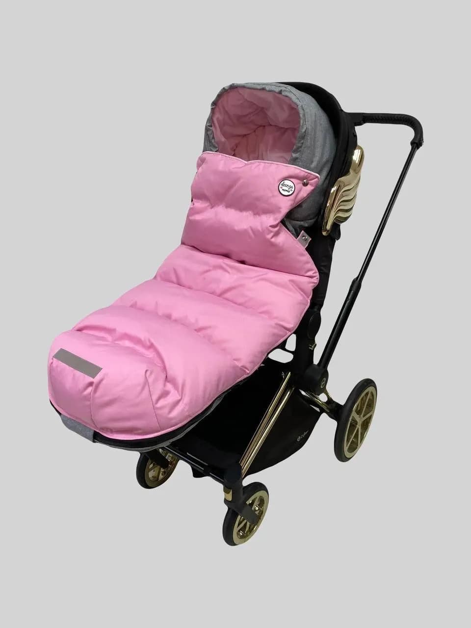 Зимовий футмуф на коляску Decoza Moms "Теплик" Світло-сірий меланж та рожевий оксфорд з рожевим плюшем 120х47 см futmuf120-Op101-О057-pl004 Зимовий футмуф на коляску Decoza Moms "Теплик" Світло-сірий меланж та рожевий оксфорд з рожевим плюшем 120х47 см futmuf120-Op101-О057-pl004