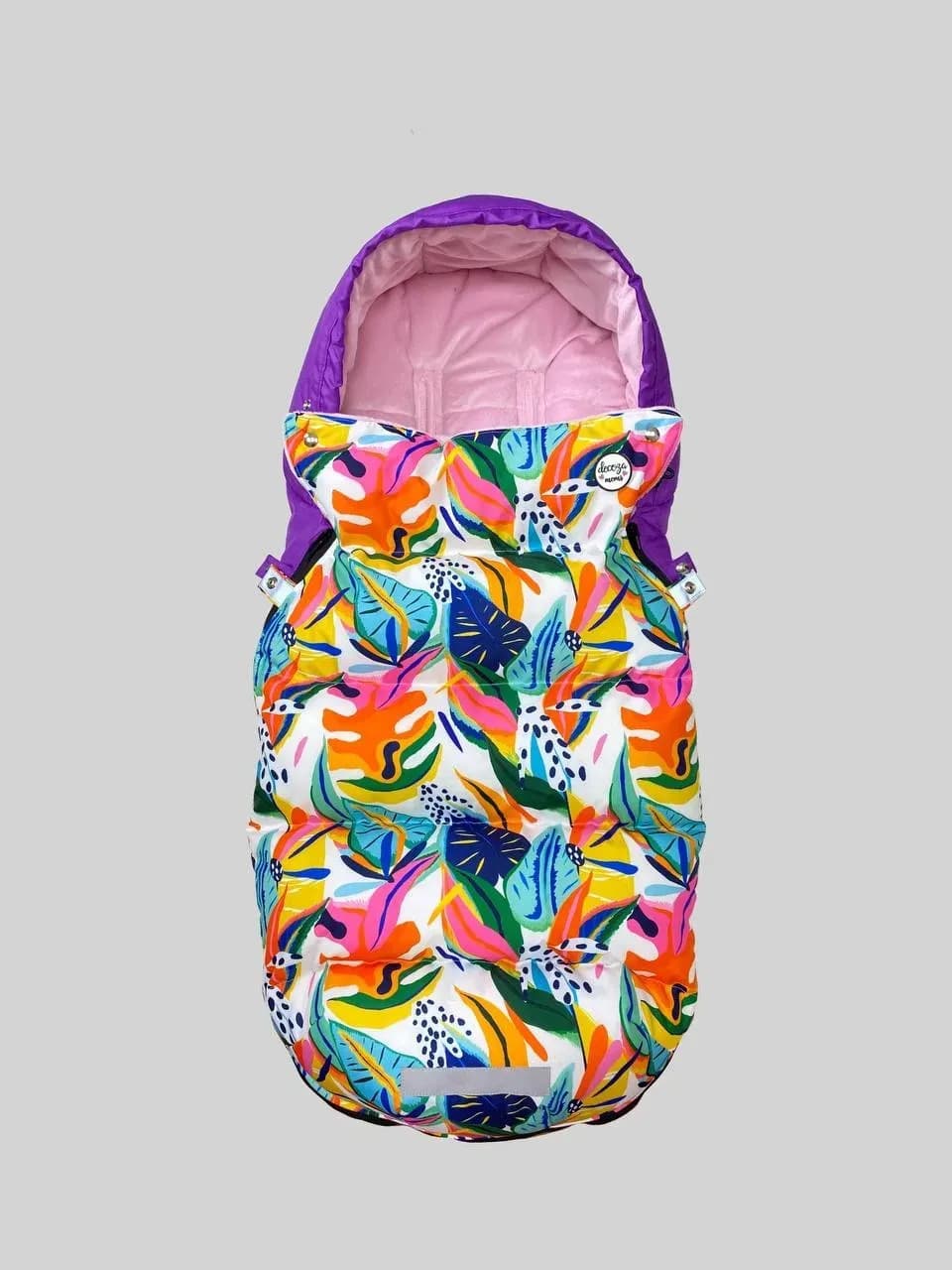 Зимовий футмуф на коляску Decoza Moms "Теплик" Фіолетовий оксфорд та листя кольорові 100х47 см futmuf100-O0-OP128-pl004 Зимовий футмуф на коляску Decoza Moms "Теплик" Фіолетовий оксфорд та листя кольорові 100х47 см futmuf100-O0-OP128-pl004
