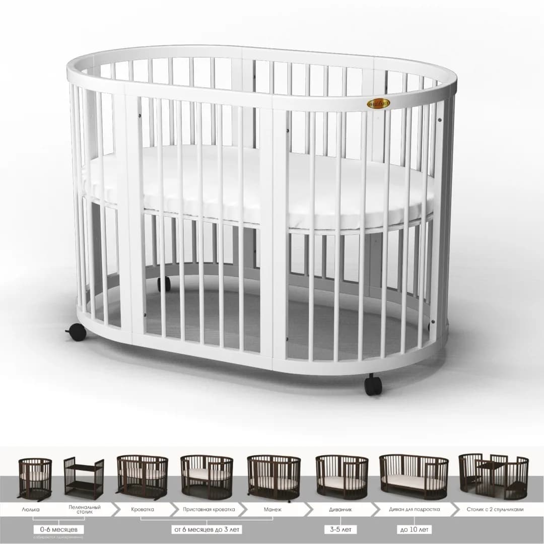 Ліжко-трансформер 9в1 IngVart Smart bed Oval 1609003 фото 2 Ліжко-трансформер 9в1 IngVart Smart bed Oval 1609003 фото 2