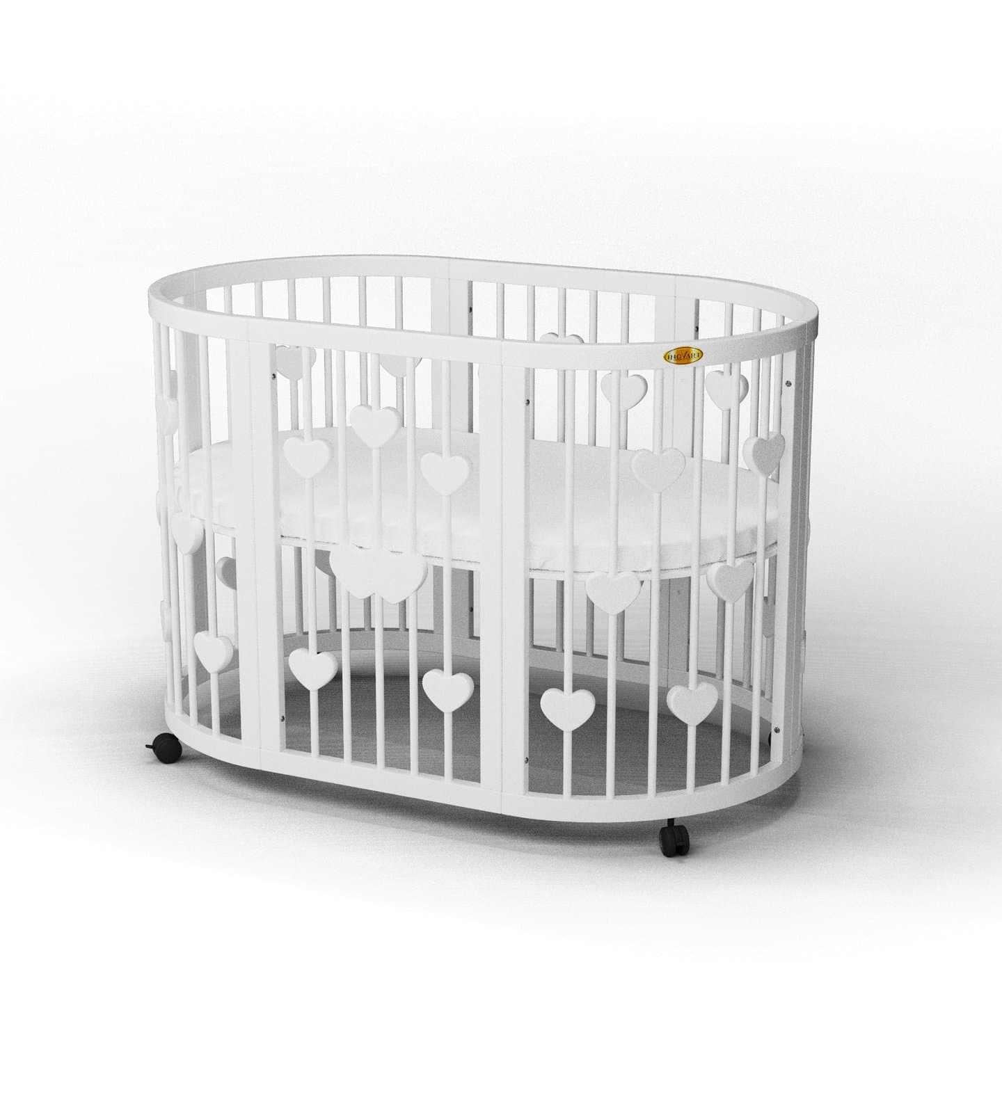 Ліжко-трансформер дитяче IngVart Smart bed Round 9в1 серця 2349003 Ліжко-трансформер дитяче IngVart Smart bed Round 9в1 серця 2349003