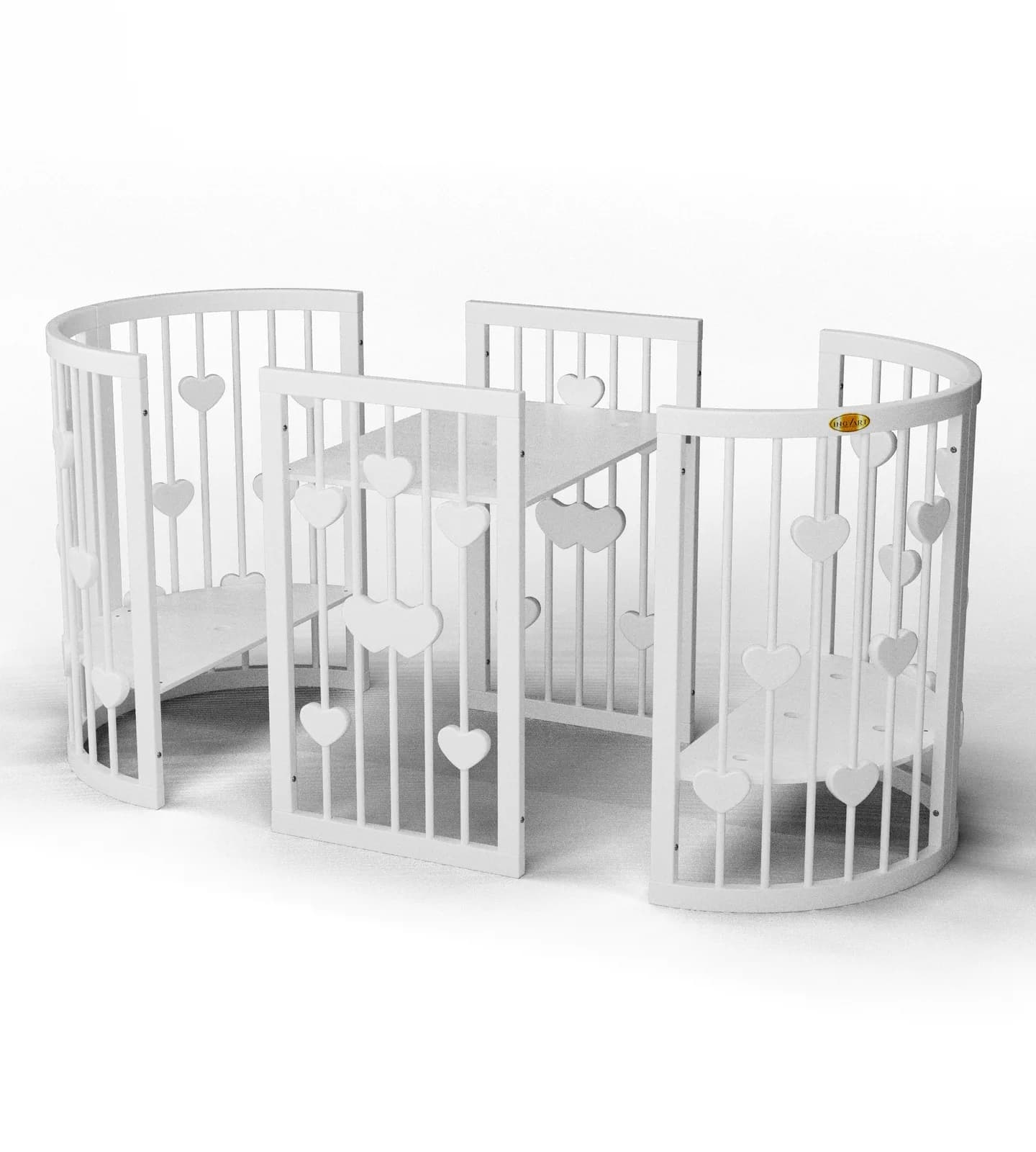 Ліжко-трансформер дитяче IngVart Smart bed Round 9в1 серця 2349003 фото 2 Ліжко-трансформер дитяче IngVart Smart bed Round 9в1 серця 2349003 фото 2