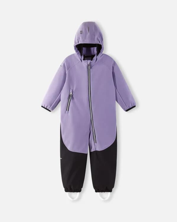 Комбінезон для дівчинки Reima Softshell Mjosa демісезонний бузково-чорний фото 3 Комбінезон для дівчинки Reima Softshell Mjosa демісезонний бузково-чорний фото 3