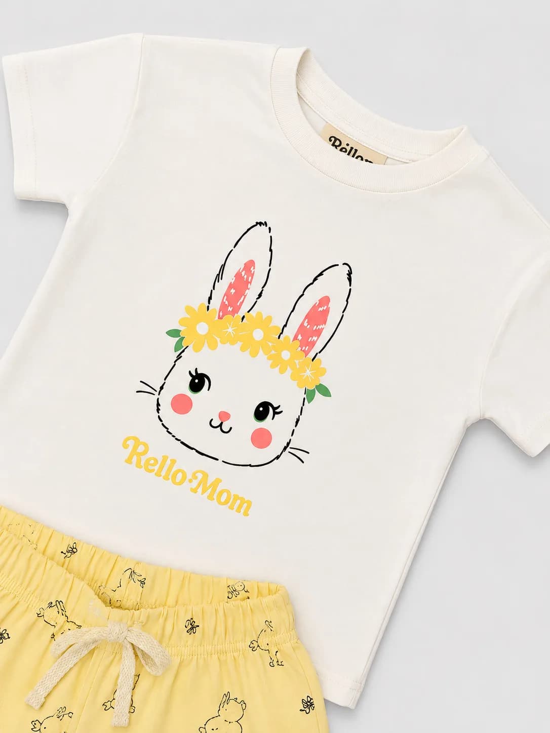 Комплект футболка та шорти для дівчинки Liliboom kids з кроликом фото 3 Комплект футболка та шорти для дівчинки Liliboom kids з кроликом фото 3