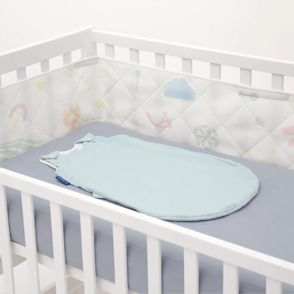 Постільний комплект Sonto Sleepset Літо 120*60 см з прямими кутами Мʼятне срібло 0220 фото 2 Постільний комплект Sonto Sleepset Літо 120*60 см з прямими кутами Мʼятне срібло 0220 фото 2