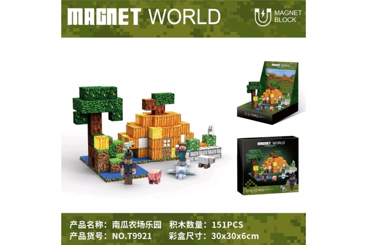 Конструктор магнітний Toys K Minecraft 151дет T9921 Конструктор магнітний Toys K Minecraft 151дет T9921