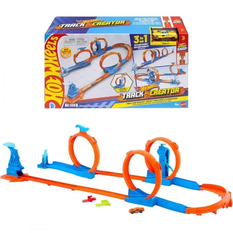 Трек Hot Wheels Потрійна петля JDW39 фото 2 Трек Hot Wheels Потрійна петля JDW39 фото 2