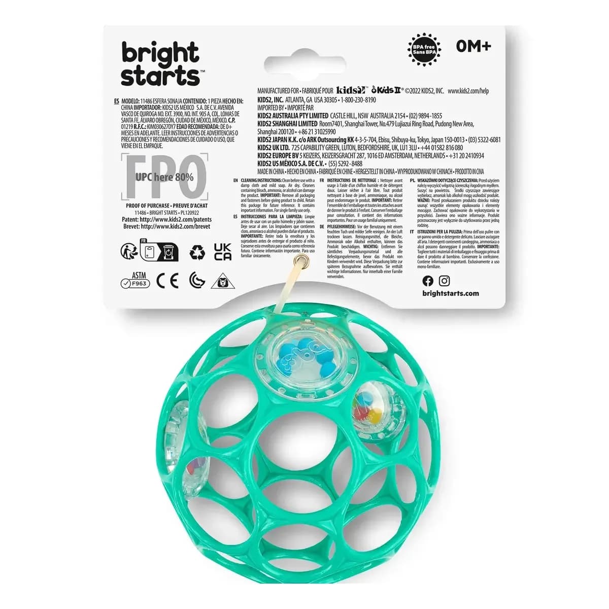 Брязкальце Bright Starts Oball Rattle 11486 фото 3 Брязкальце Bright Starts Oball Rattle 11486 фото 3